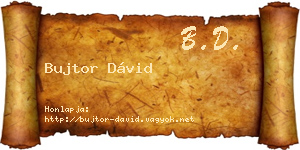 Bujtor Dávid névjegykártya